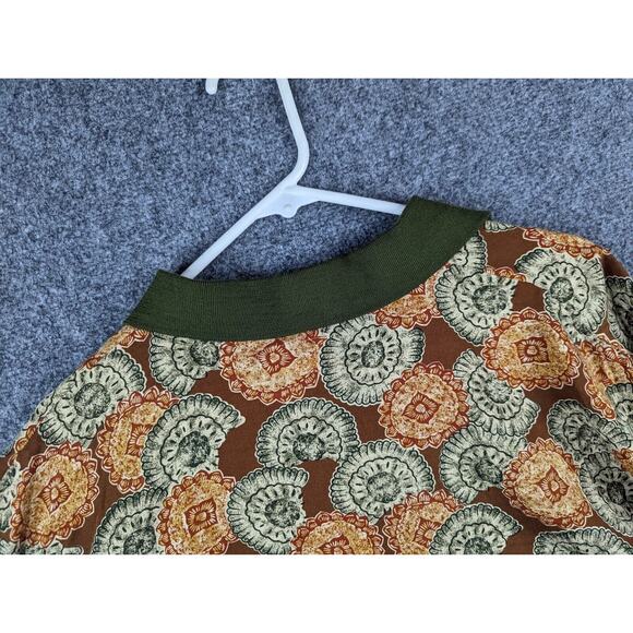 Green Gold Shells Vintage Chiamare Mens Unique Short Sleeve Shirt Shells Size L - Picture 9 of 10